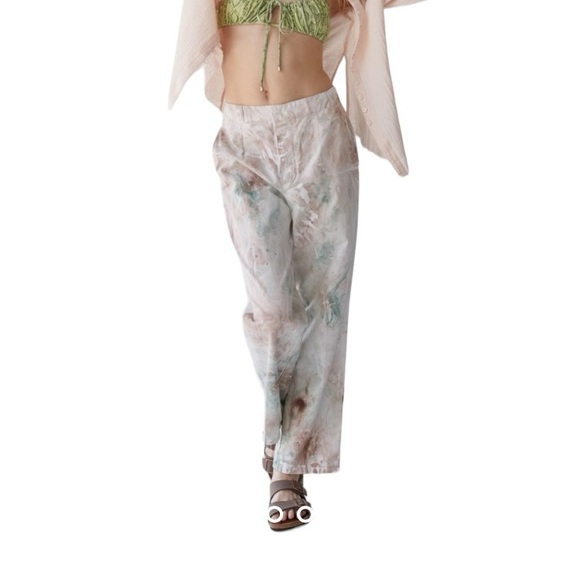 Urban Outfitters Urban Renewal Remade Marble Dye Trouser M Wahler Military UO - Picture 1 of 15